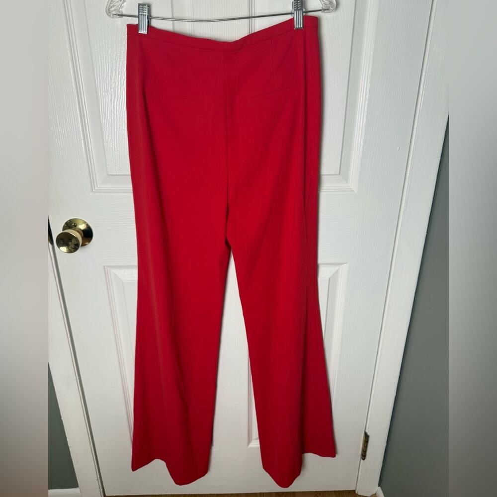 Alice + Olivia Dylan High Rise Wide Leg Pants in Poppy Red 6 - Picture 6 of 9
